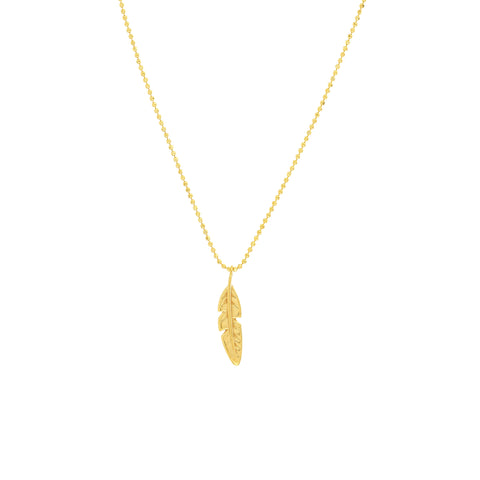 Feather Charm Adjustable Necklace