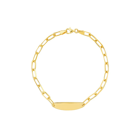 Oval Paper Clip ID Bracelet