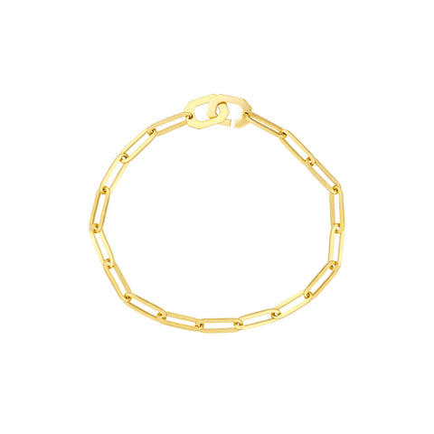 Octagon Clasp Paper Clip Bracelet