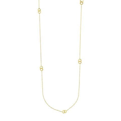 Intertwined Circles Stations Necklace