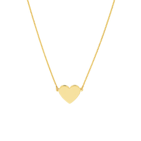 Simple Flat Heart Adjustable Necklace