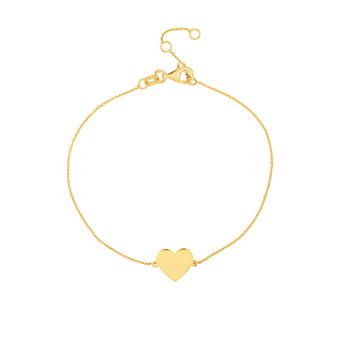 Engravable Simple Heart Bracelet