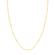 3mm Disco Bead Rolo Chain Necklace