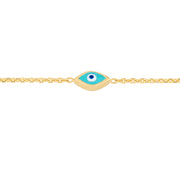 Enamel Evil Eye Station Chain