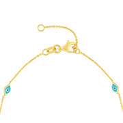 Enamel Evil Eye Station Chain