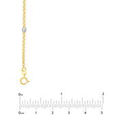 Two-Tone Disco Bead Rolo Chain Necklace