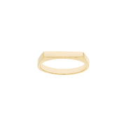 Slim Engravable Signet Ring