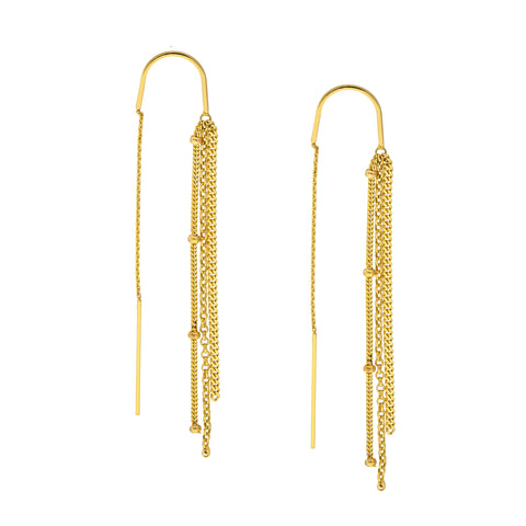 Threader Earrings Multi Chain