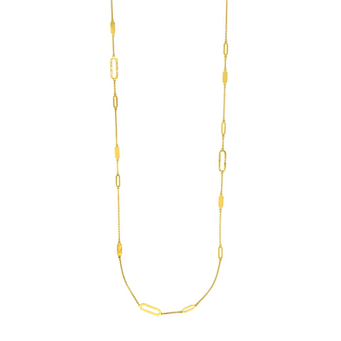 Long and Lovely D/C Paper Clip Necklace