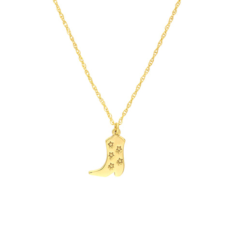 So You Five Stars Cowboy Boot Necklace