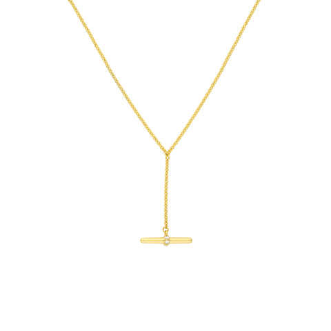 Diamond Toggle Lariat Necklace