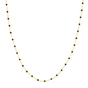 Black Enamel Bead Piatto Chain