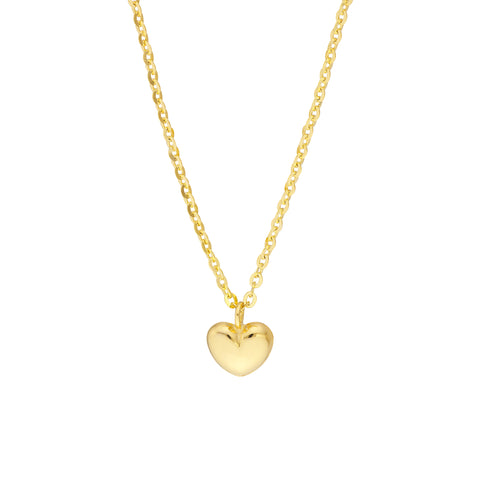 Childs Mini Puff Heart Necklace