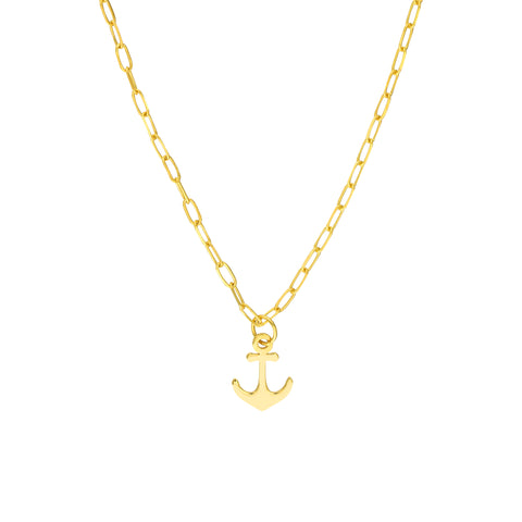 Anchor Paper Clip Necklace