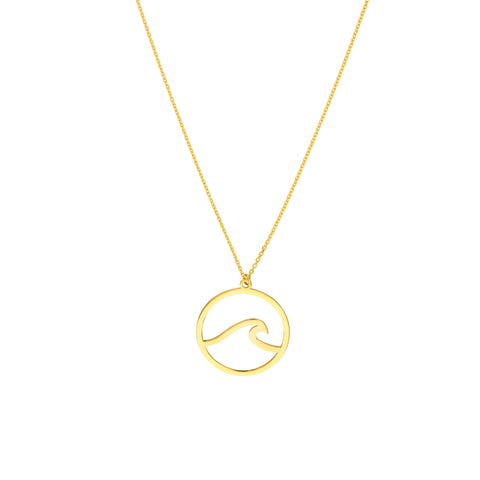 Wave In Circle Necklace