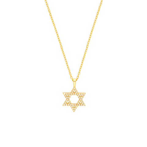 1/4tcw Diamond Star of David Necklace