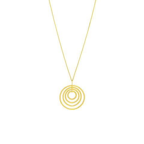 Concentric Circle Pendant Necklace