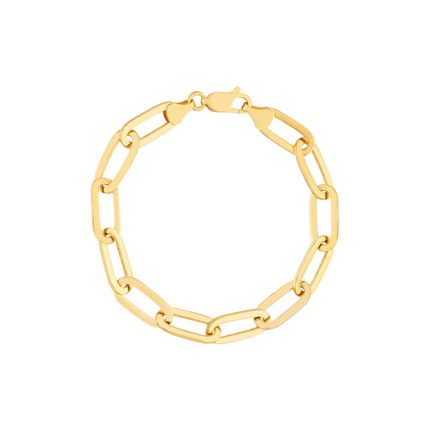 Polished Oval Link Bracelet