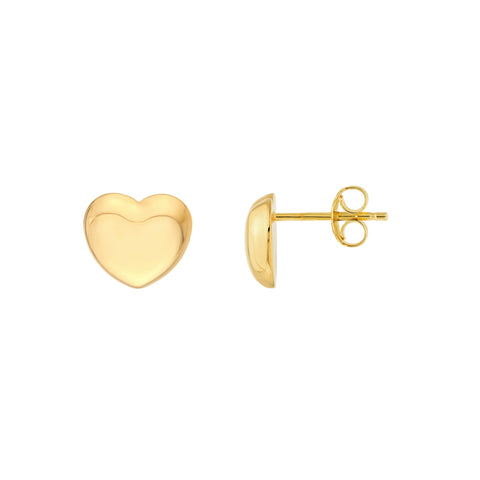 Puffy Heart Stud Earrings