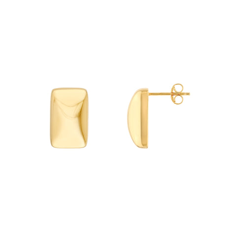 Puffy Rectangle Stud Earrings