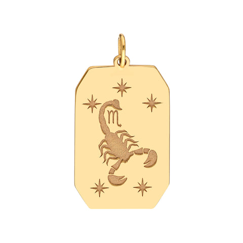 Scorpio Engraved Pendant