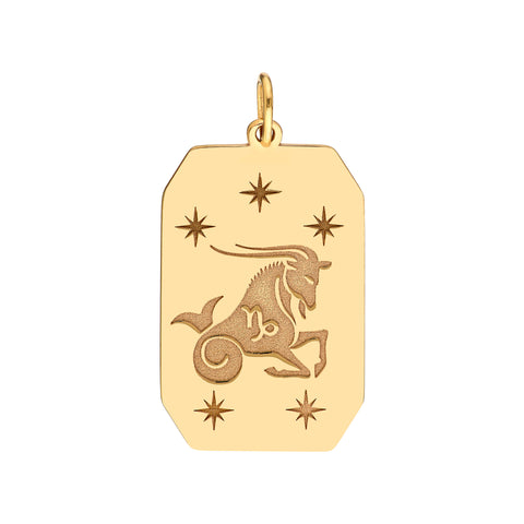 Capricorn Engraved Pendant