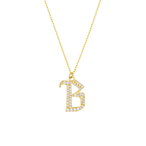 Diamond Gothic B Necklace