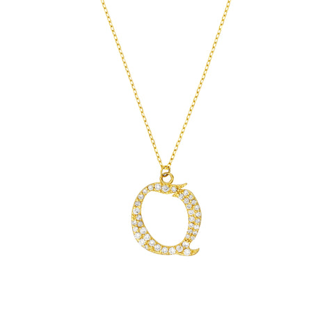 Diamond Gothic Q Necklace