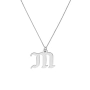 Gothic Initial Pendant Necklace