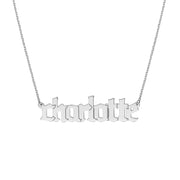 5mm Gothic Nameplate Necklace