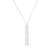 7mm Vertical Roman Numeral Pendant Necklace