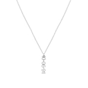 5mm Vertical Block Numeral Necklace