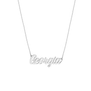 5mm Script Font Nameplate Necklace