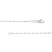 1.2mm D/C Bead and Barrel Chain with Lobster Lock