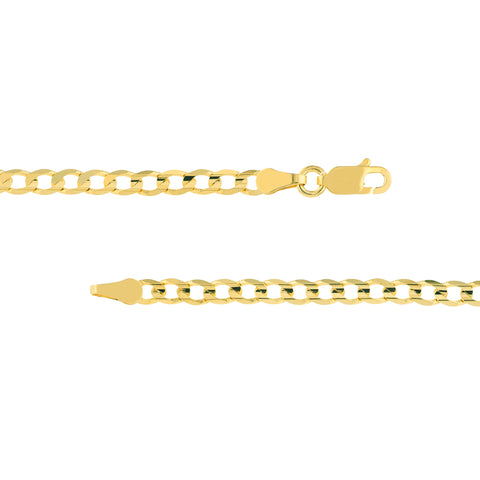 3.7mm Light Open Curb Chain with Lobster Lock