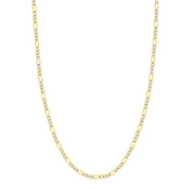 3.9mm Two-Tone Pave Figaro Chain with Lobster Lock