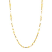 4.75mm Two-Tone Pave Figaro Chain with Lobster Lock