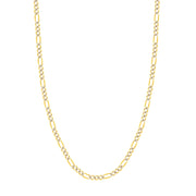 5.8mm Two-Tone Pave Figaro Chain with Lobster Lock