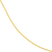 1.05mm Two-Tone Pave Wheat Chain with Lobster Lock