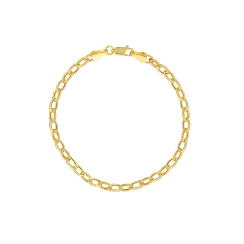 Textured Oval Forzentina Chain Bracelet