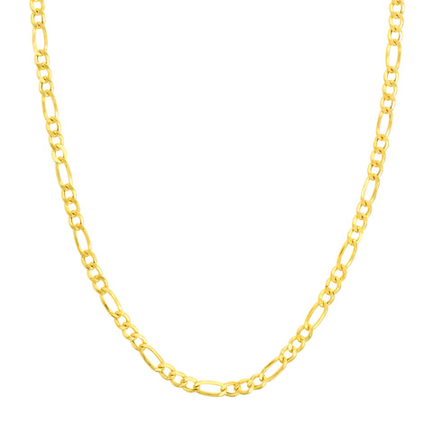 4.90mm Hollow Cuban Figaro Chain