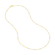 0.95mm Two-Tone Barrel Saturn Chain with Lobster Lock