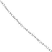 1.5mm Sparkle Singapore Chain with Lobster Lock