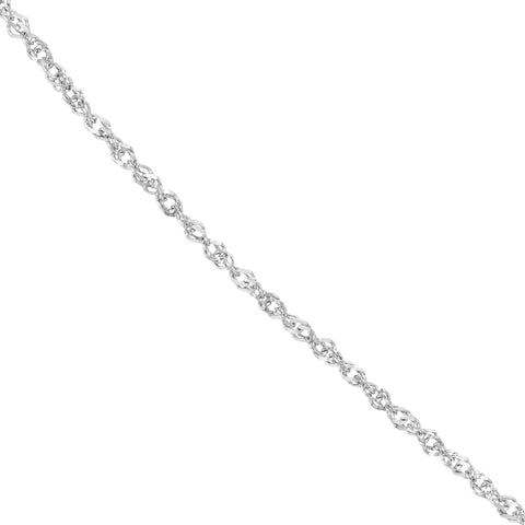 1.5mm Sparkle Singapore Chain with Lobster Lock