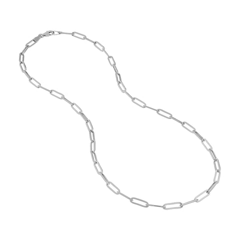 3.80mm Hollow Paper Clip Chain with Pear Lock