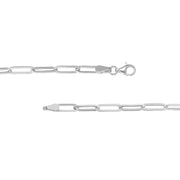 3.80mm Hollow Paper Clip Chain with Pear Lock