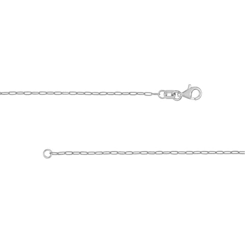 1.30mm Paperclip Chain with Pear Shape Lobster Lock