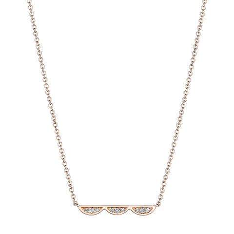 Closed Crescent Diamond Necklace - Petite