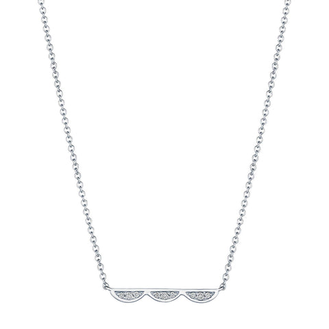 Closed Crescent Diamond Necklace - Petite