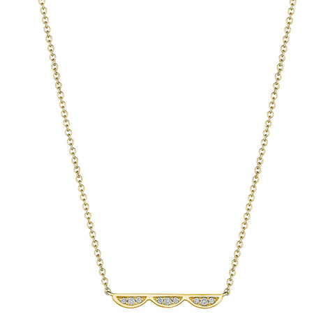 Closed Crescent Diamond Necklace - Petite